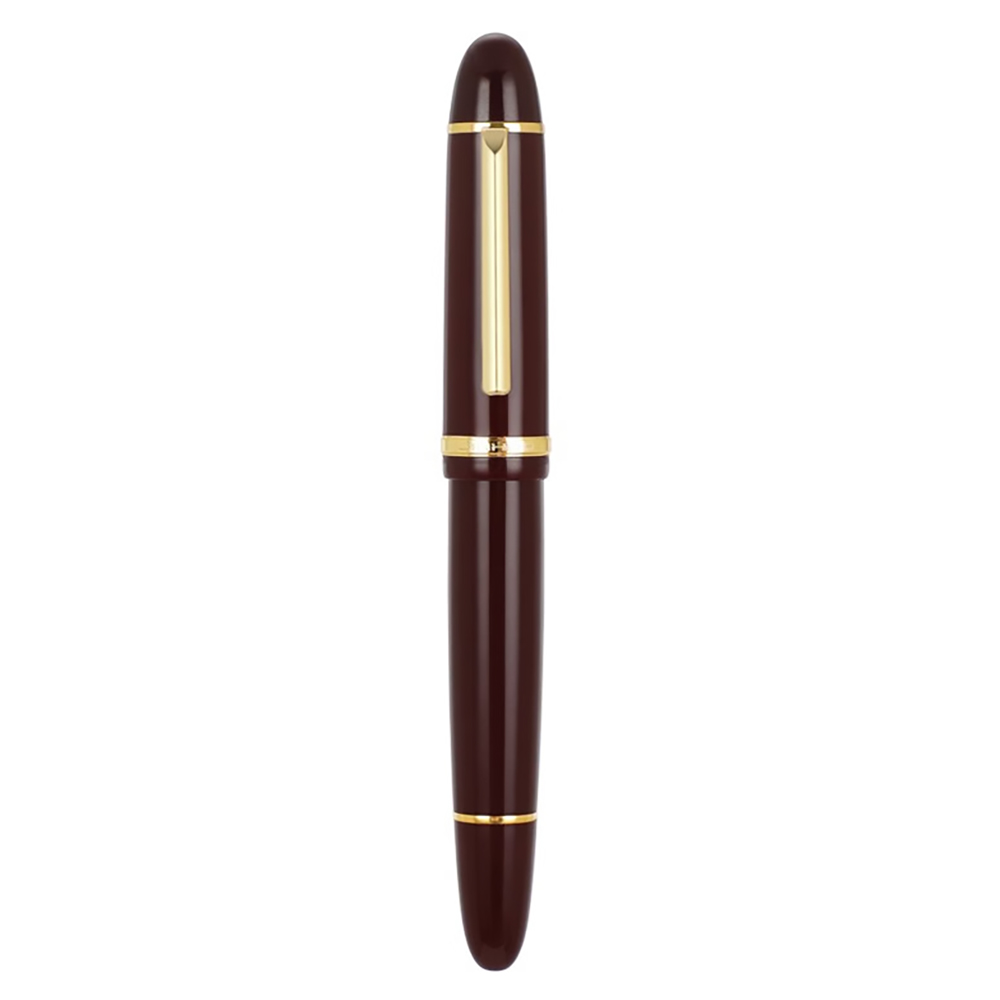 Jinhao X159 #8 Extra Fine / Fine / Medium Nib Fountain Pen, Black Acrylic Big Size Writing Pen: Red / M