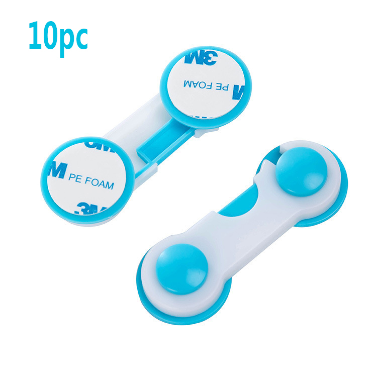 10pc Baby Security Protection Plastic Lock Child Cabinet Locking of Children Locking From Doors Drawers Baby Safety: 10pc-B06-01