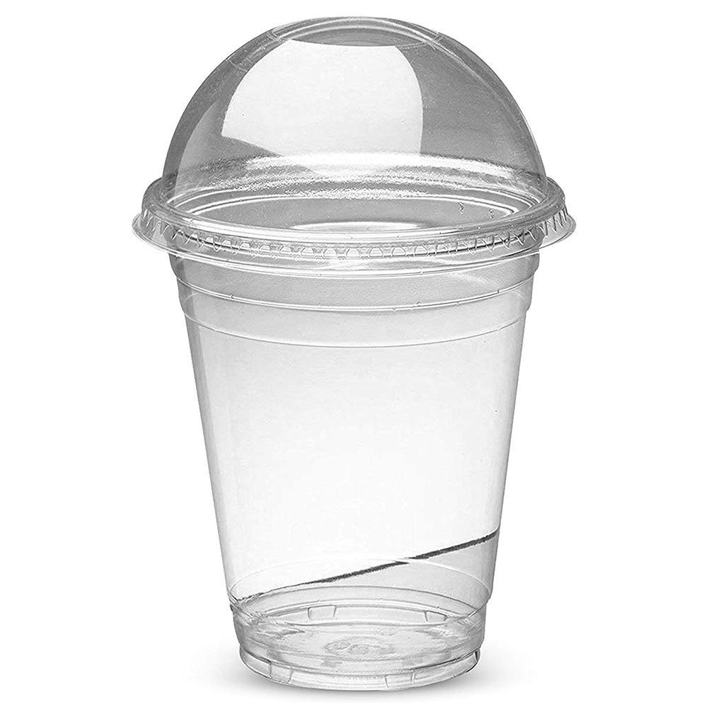 100 Stuks 450Ml Wegwerp Milkshake Smoothie Cups Plastic Kom Dessert Container Met Deksel Zomer Party Cafe Thee Cups Bar tool: Default Title