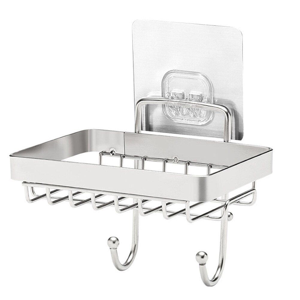 Jabonera de acero inoxidable, soporte de pared para jabón, ducha y baño