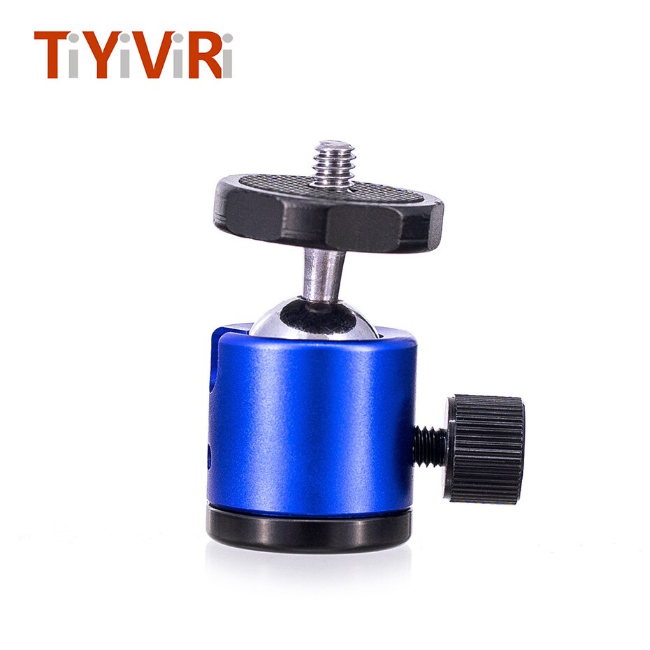 TiYiViRi Mini Ball Head Ballhead Tabletop 360 Degree Camera Tripod Stand Adapter1/4 Screw Mount for Nikon Sony Canon DSLR Camera