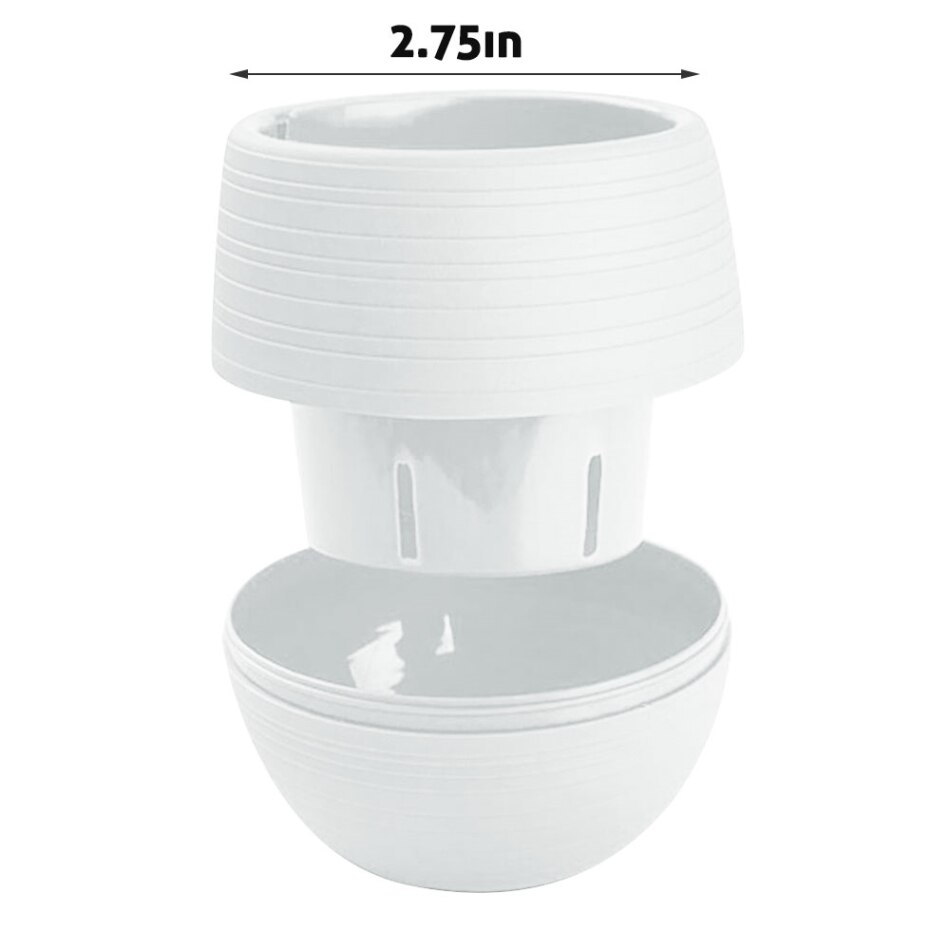 7*7Cm Bloempotten Mini Bloempot Tuin Onbreekbaar Plastic Kwekerij Potten Voor Succulenten Plastic Kleine Bloem pot: WHITE