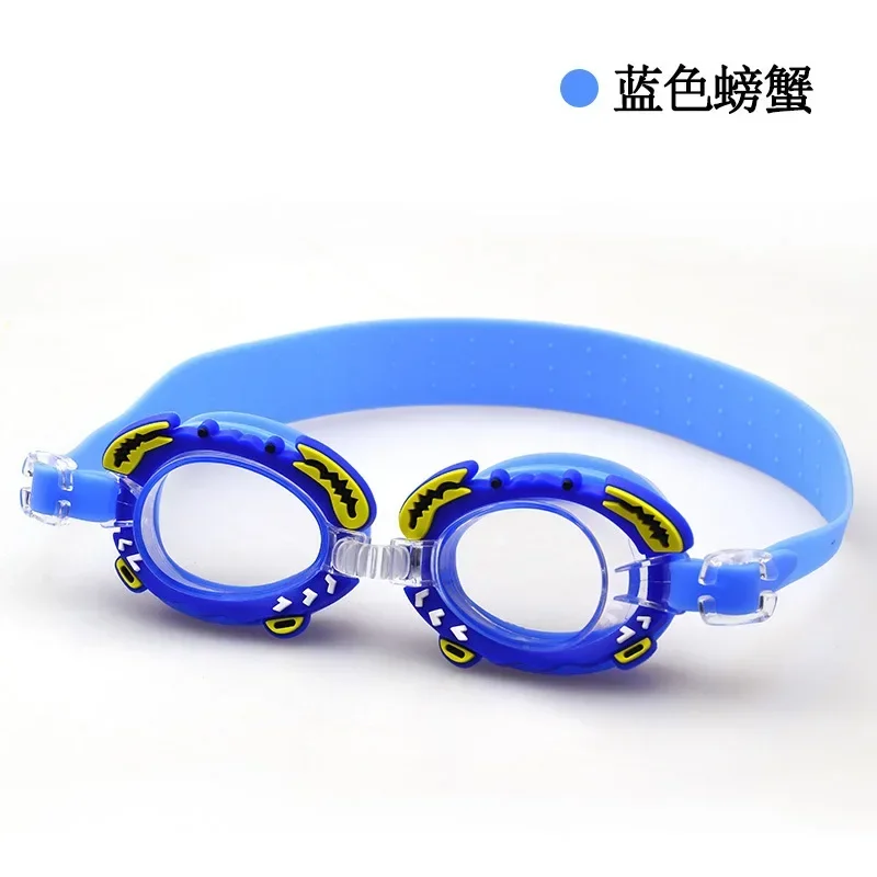 Lunettes de natation en silicone pour enfants, bandages souples réglables, élastiques et étanches, équipement de piscine pour filles, dessin animé mignon: Lavande