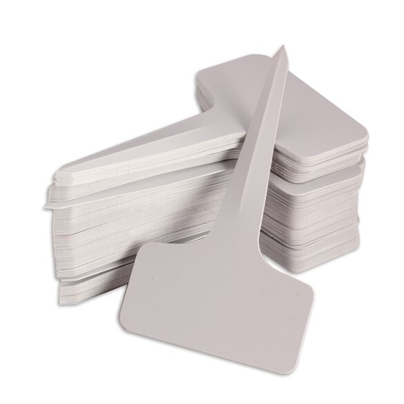 Etiquetas de plástico para plantas de semillero, marcador giratorio tipo T de 6x10cm, para vivero, jardinería, 50 Uds.