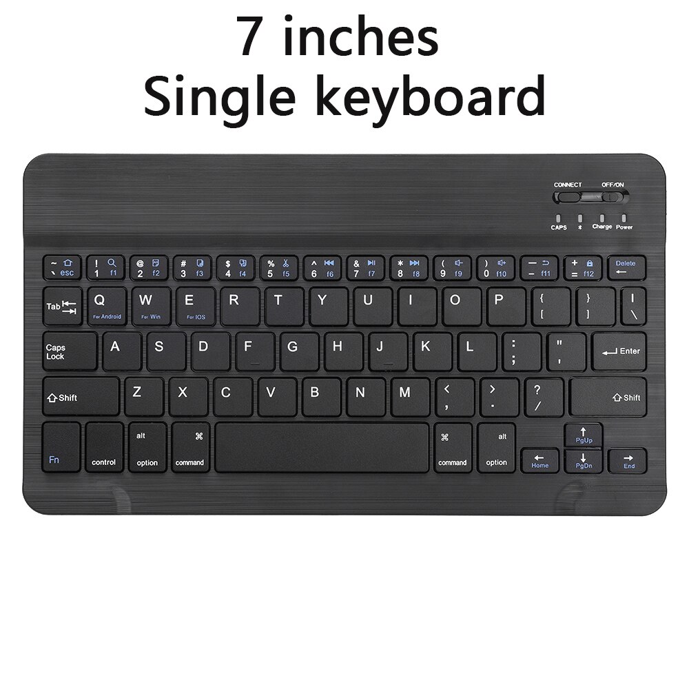 Keyboard Mouse Combos Bluetooth Ultra-thin Portable For ipad Tablet Laptop Smartphone Wireless Keyboard Mouse Set: 7 inches black