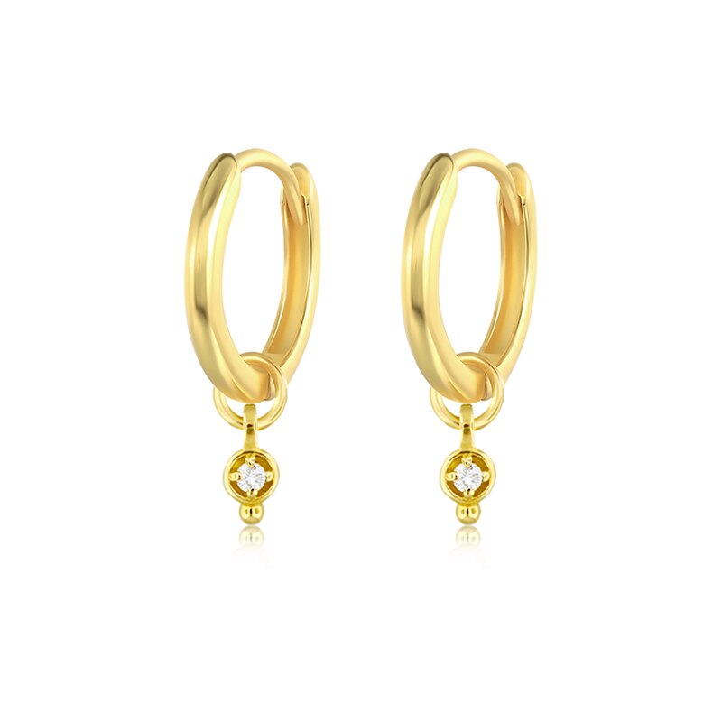 Roxi Hart Hoepel Oorbellen Voor Vrouwen Dangle Hart Clover Geometry Earring 925 Sterling Zilver Huggie Oorbellen Pendientes Plata 925: 7 gold