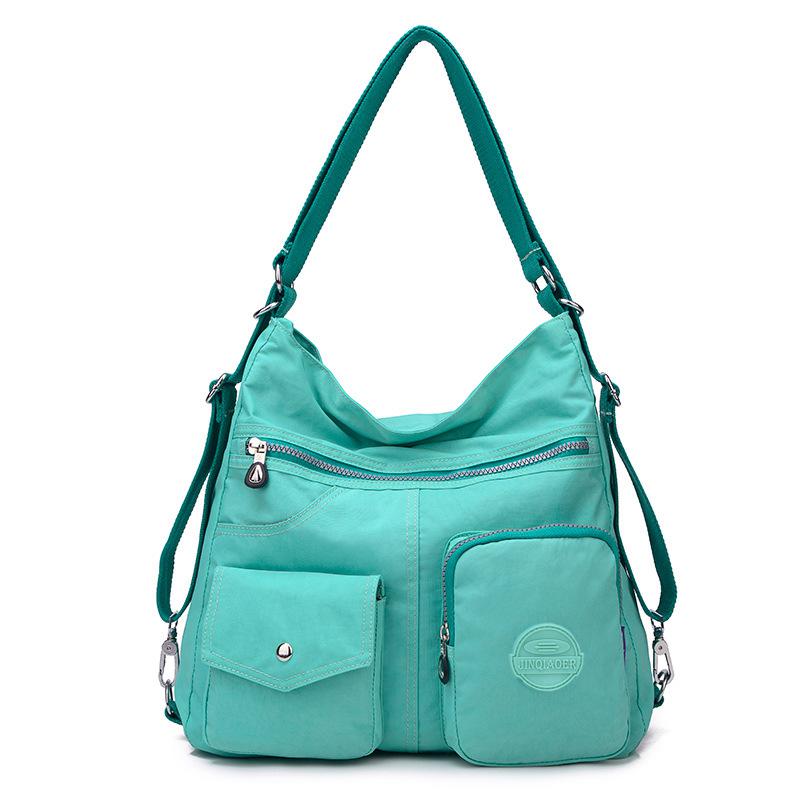 2019 nuove donne impermeabili borsa doppia tracolla borse firmate borsa femminile in Nylon di alta qualità: Emerald