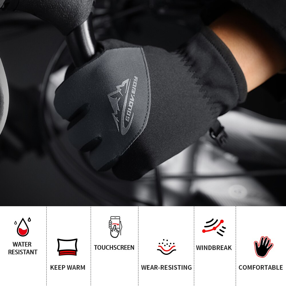 Winter Warme Handschoenen Mannen Vrouwen Sport Handschoenen met Dunne Warme Voering Voor Fietsen Camping Rijden Vissen Bergbeklimmen Skiën