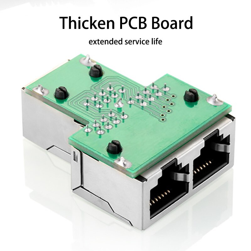 RJ45 Ethernet Connector Adapter 2 Stuks 1 Naar 2 Manieren Lan Kabel Splitter Extender Networking Extension Laptop Tv Box Splitter adapter