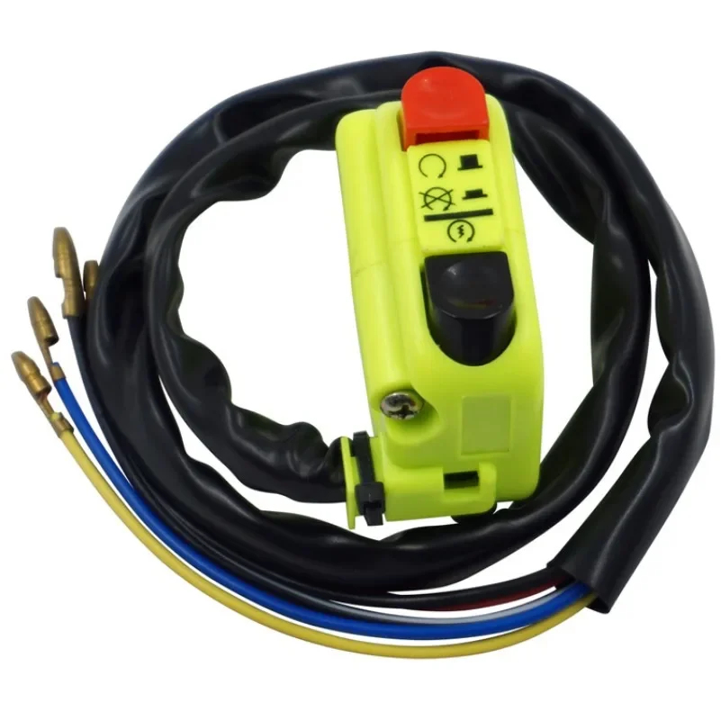 Universal Start Stop On Off Button Handlebar Motorcycle Mount Side Right Switch ATV Motor Bike Accessories Parts: green