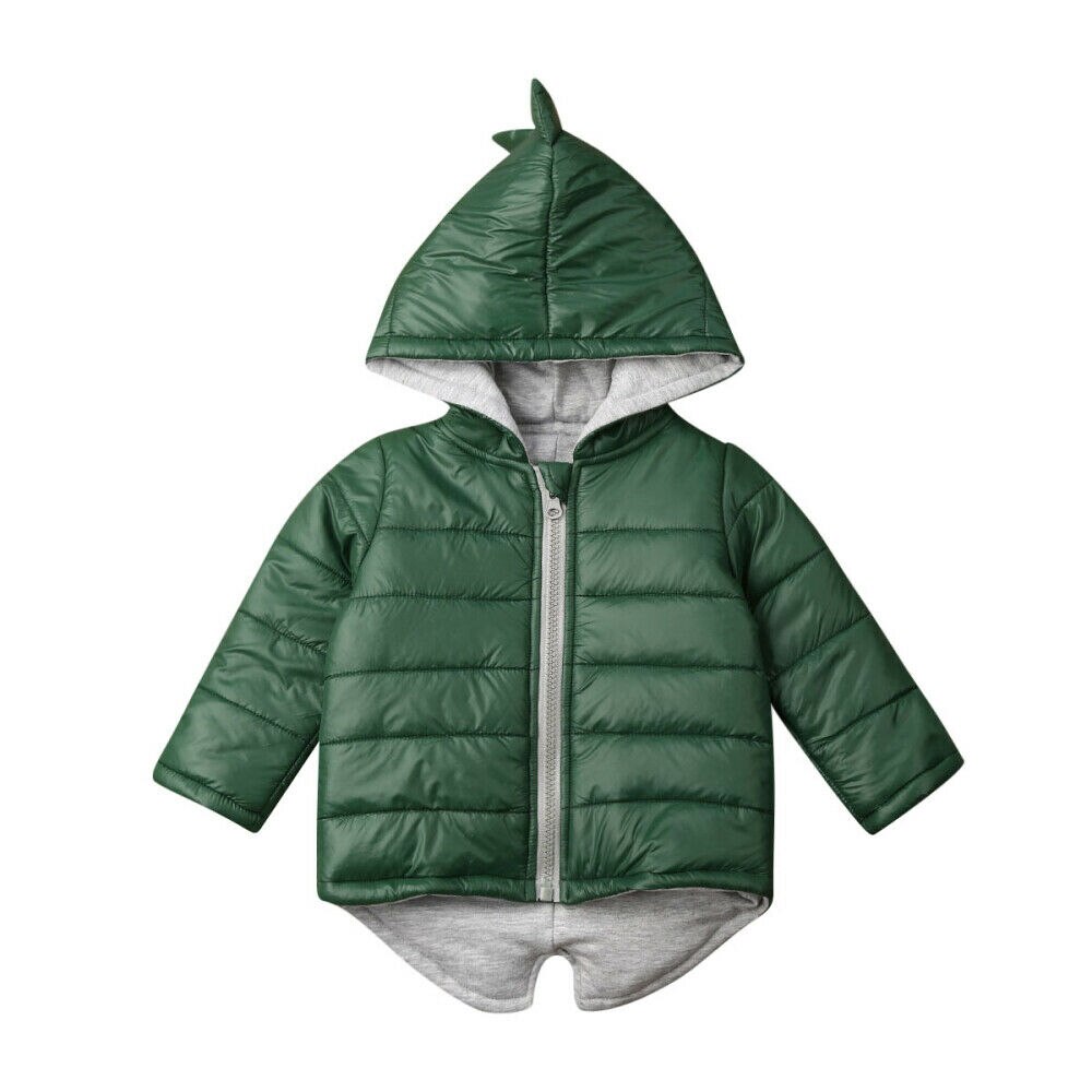Peuter Baby Meisje Jongen Hoodies Uitloper Jas 3D Dinosaurus Winter Warme Jassen Kids Meisjes Rits Jas Warm Hooded Lange Mouwen jas: C / 4T