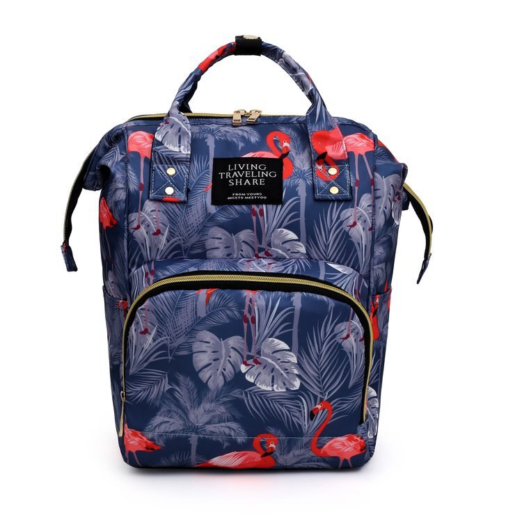 Novo estilo das mulheres mochila casual grande capacidade mommy sacos de leite saco de moda mochila: Dark Blue