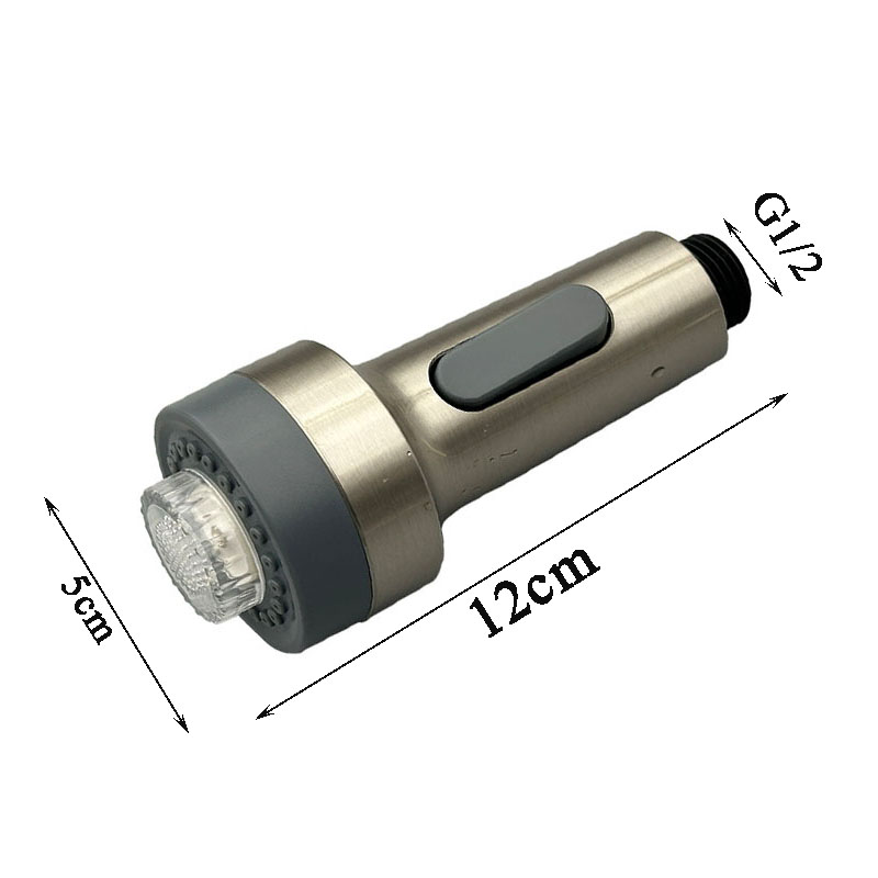 Keuken Kraan Pull Down Sproeikop Met Led Verlichting, 3-Functie Spoelbak Spuitmond, Geschikt Voor Gootsteen Kraan