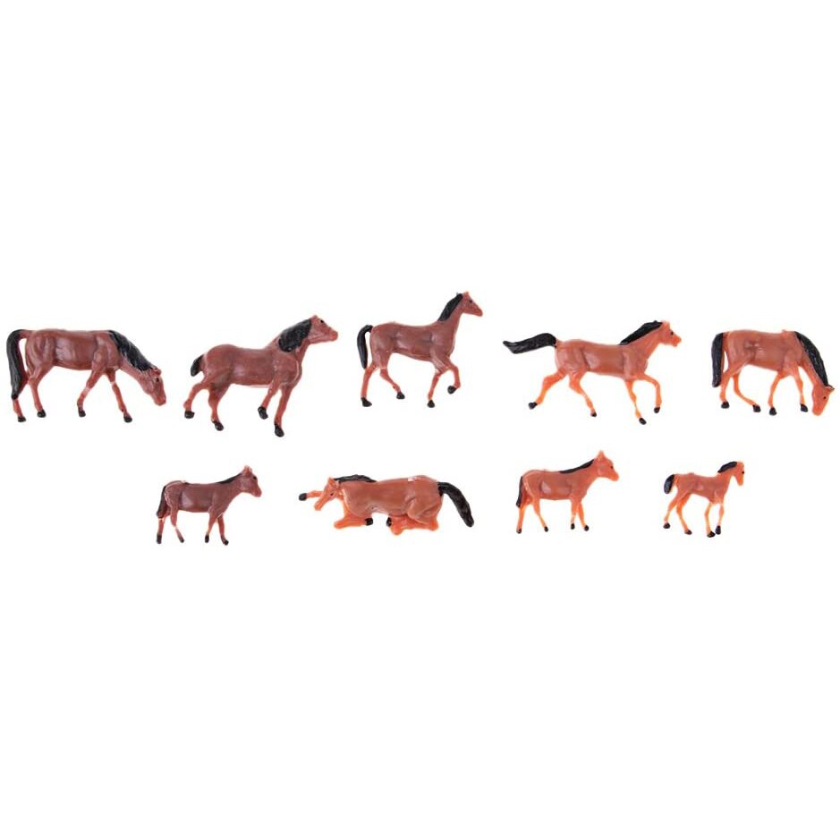 20pcs HO Scale Horse Model Animal for Miniature Model Train Layout Farm Zoo Park 1:87