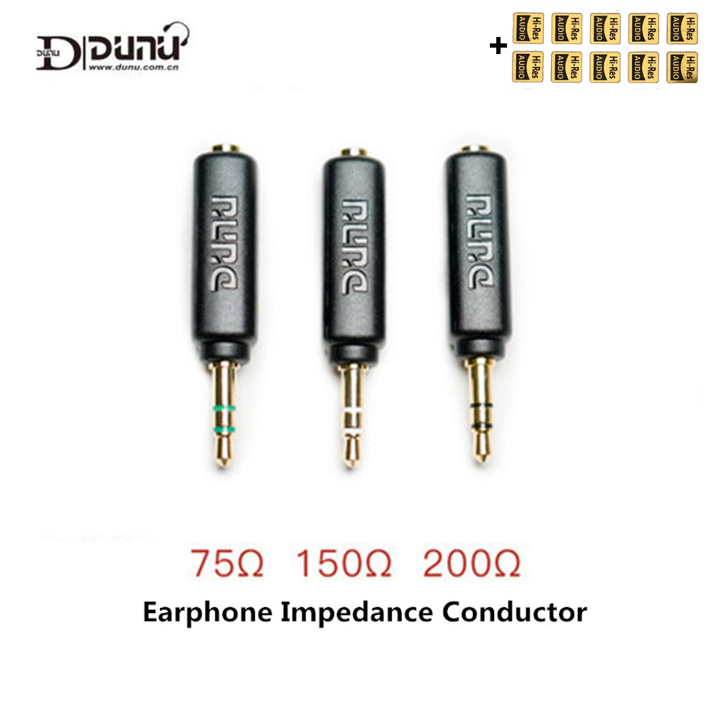 DUNU Leiter Kopfhörer Impedanz Stecker 75 150 200 Ohm Lärm abbrechen Adapter 3,5mm Jack Widerstand Reduzieren Lärm Filter Stecker