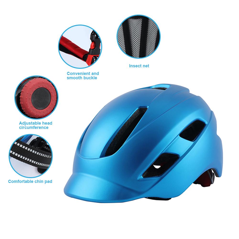 Bike Helmet Cycling EPS Skid Lid with Chin Strap Sports Brain Bucket for Men Women Rollerblading Skating