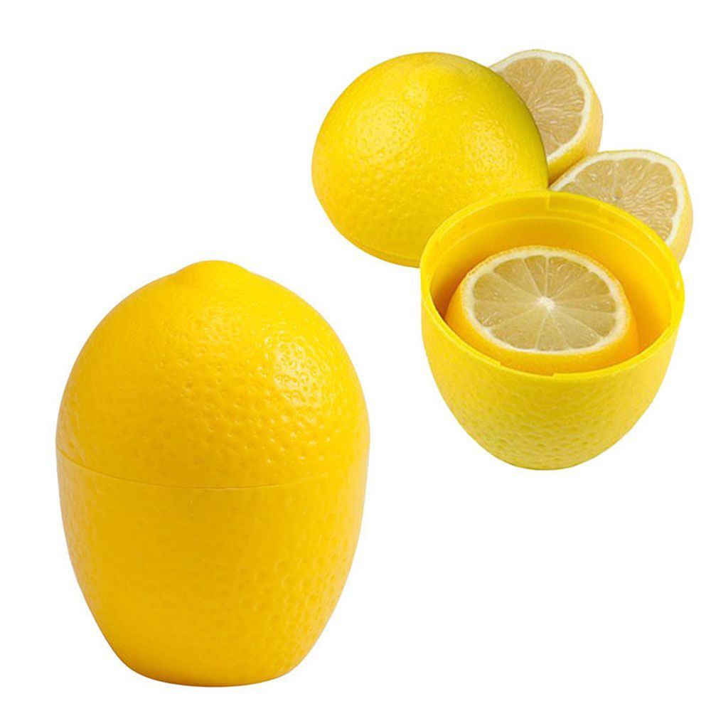 1pc Orange Storage Box Holder Lemon Lime Fresh Keeping Case Plastic Orange Shaped Moisture-proof Round Fruit Container Box