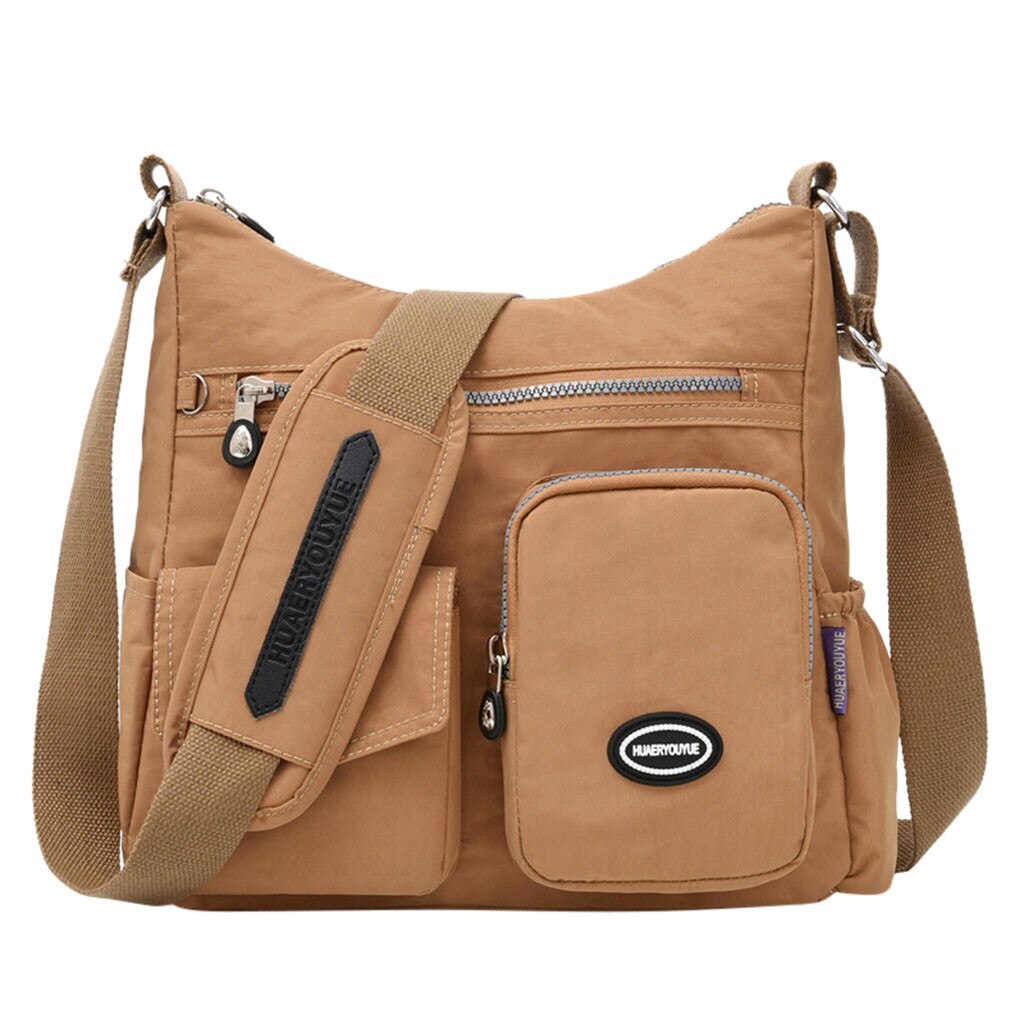 Women Handbag Nylon Casual Waterproof Ladies Shoulder Bags Travel Large Capacity girls Bag bolsa feminina bolsos mujer: Khaki