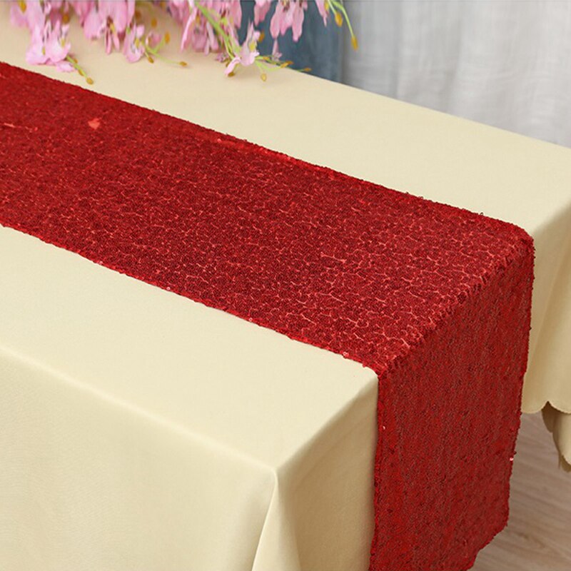 30 x 180cm färgglada paljetter bordslöpare glitter event festtillbehör bröllop jul tacksägelse hotell bankett heminredning