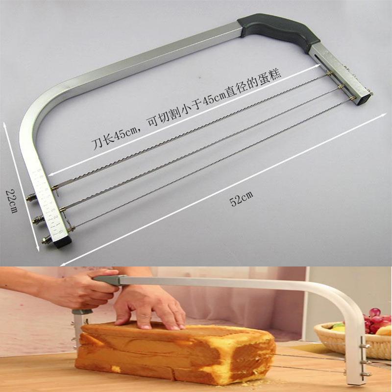 Stainless Steel Adjustable Large Interlayer Cake Cutter Saw 3 Blades Leveler Slicer Household Bakery Baking Tools Bakeware