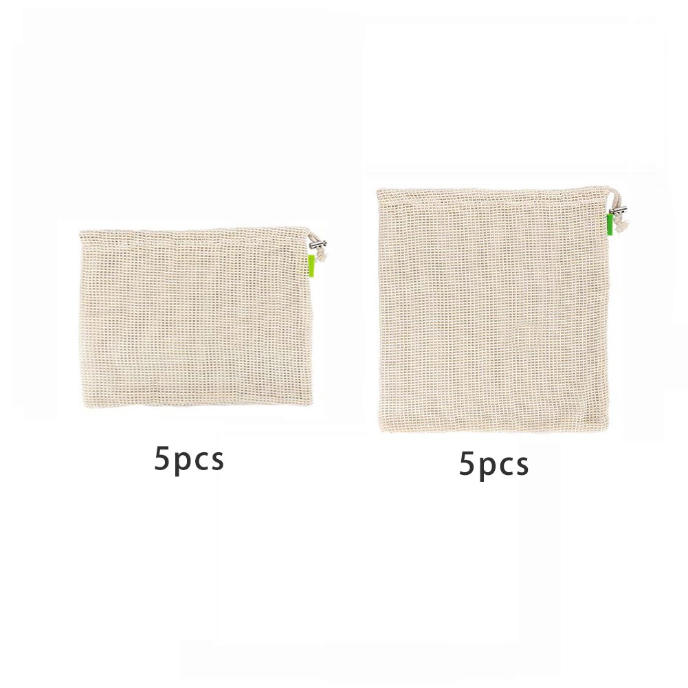 9/12pcs vegetable fruit bag,storage bag Reusable Produce Bags,Eco-Friendly,100% Organic Cotton Mesh Bags,Bio-degradable Kitchen: 5S 5M 10PCS