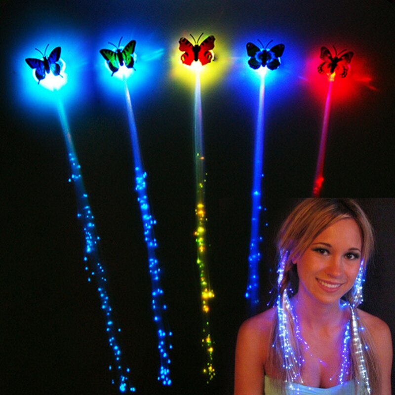 Luminous Butterfly Festival Kids Led Lighting Up Headwear for Children Flashing Glowing In The Dark Glow Party Supplies