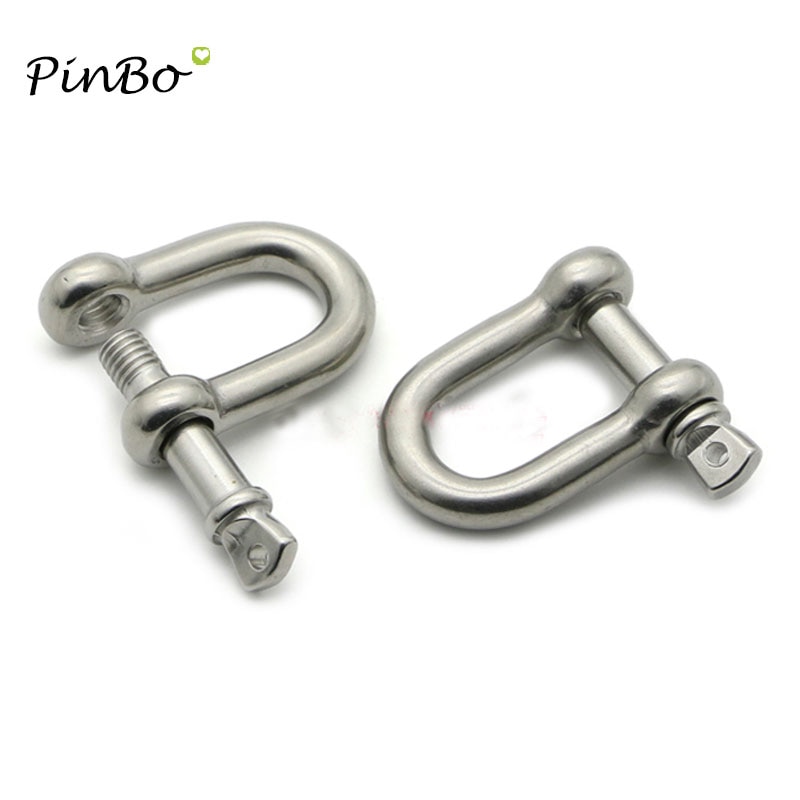 m10 ,2pcs 100% stainless steel 304 D- dee type shackle , antirust shackle , sus304 m10 dee shackle