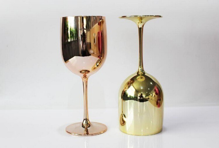 Dongguan fabrikk plast rødvin beger matte klasse galvanisert vinglass akryl pc champagne glass