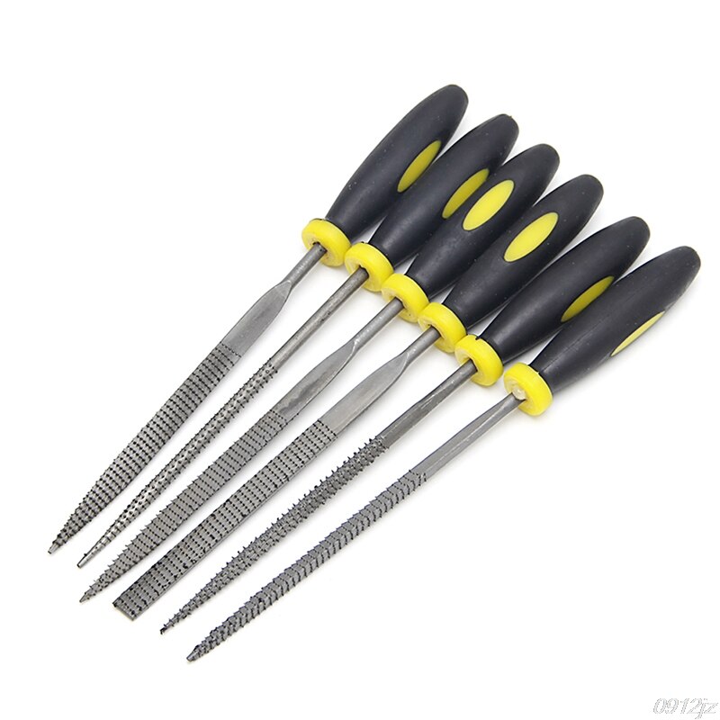 6 stk 140mm mini metal arkivering rasp nål fil træ værktøj hånd træbearbejdning filer værktøj