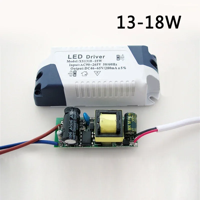 LED Driver AC110V-220V Naar DC 12V 24V Verlichting Transformator LED-paneel Lamp Voeding Adapter 3W 4-7W 8-12W 13-18W 18-24W: Bruin