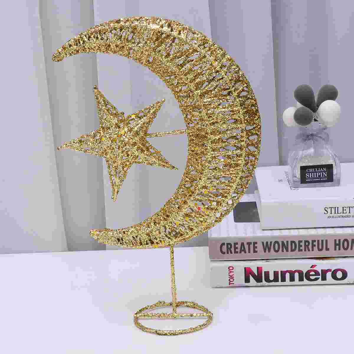 1 pc Christmas Tree Topper Star and Moon Xmas Treetop Shiny Decor Party Supplies for Home Shop