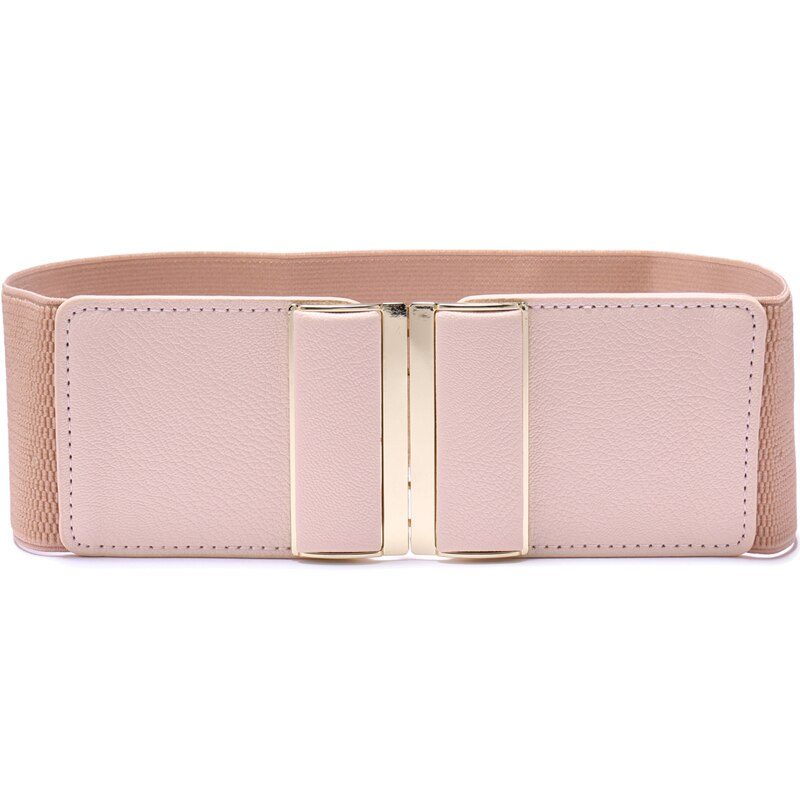 Vrouwen Brede Riem Elastische Cinch Tailleband Stretch Jurk Dames 7 Kleuren