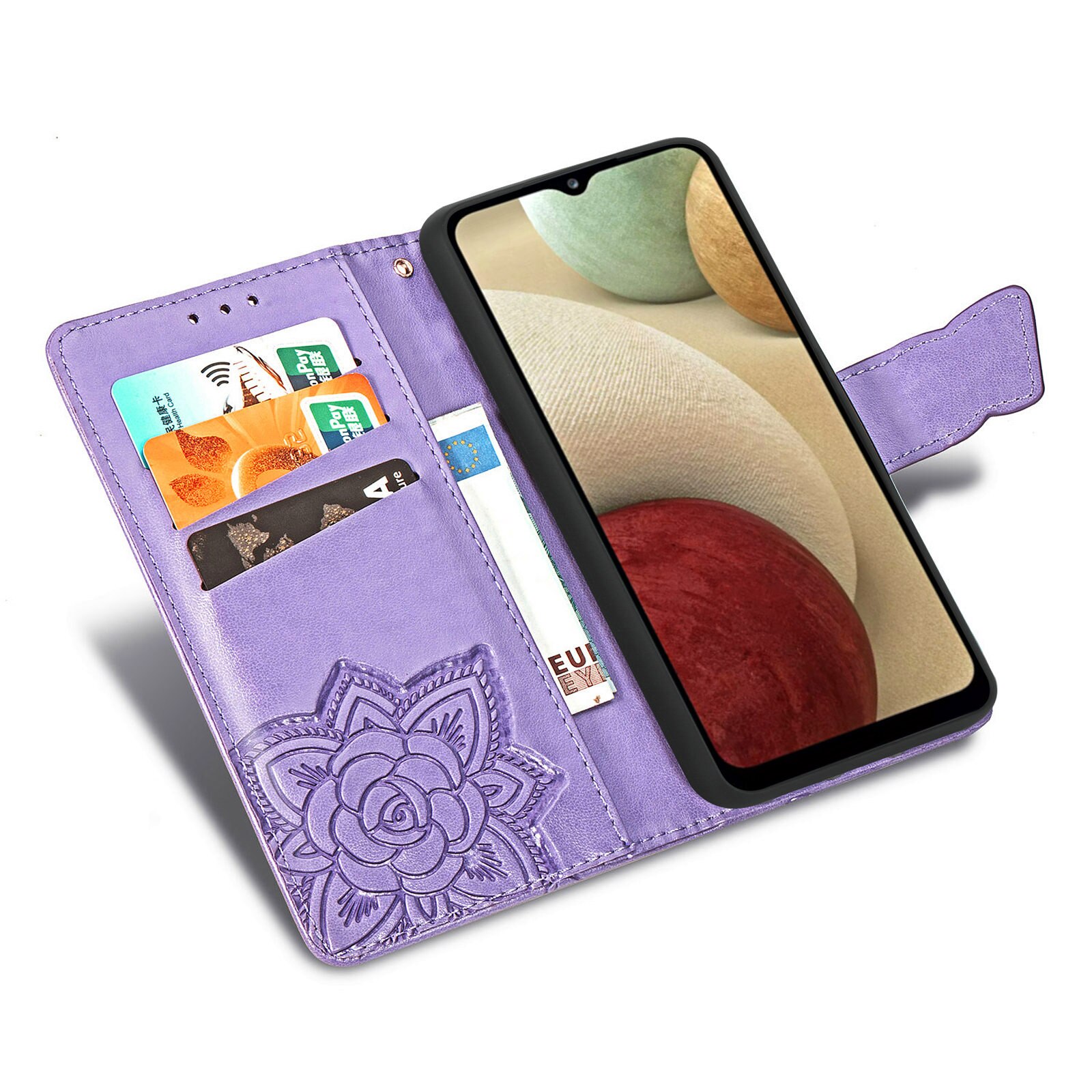 Voor Samsung Galaxy A12 Coque Wallet Leather Flip Case Op Voor Samsung A12 Een 12 A125F SM-A125F Cover 6.5 "3D Vlinder Fundas Etui