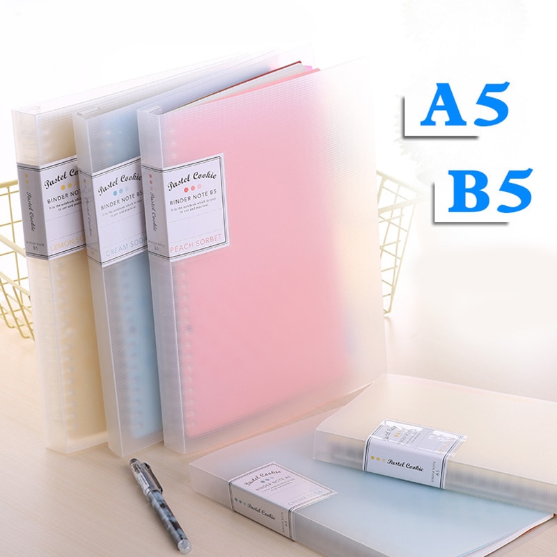 Loose Leaf Inner Core Macaron Note Boo Office School Supplies Ring Binder A5 B5 Notebook Diary Plan Binder