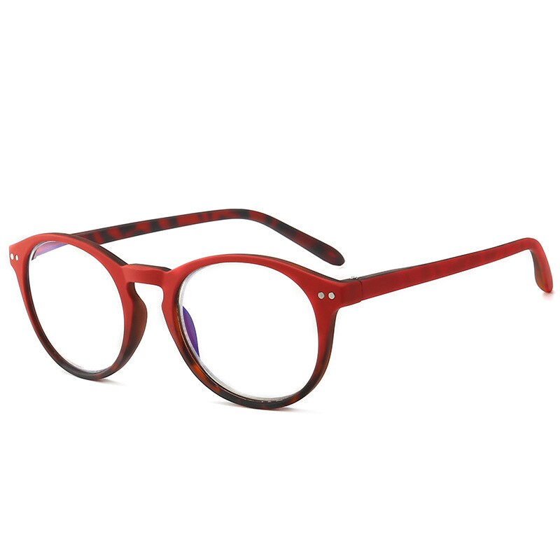 Iboode Anti Blue Ray Leesbril Vrouwen Retro Antifatigue Lezen Computer Eyewear Mannen Met Zak + 1.0 1.5 2.0 2.5 3.0 3.5 4.0: +200 / Rood