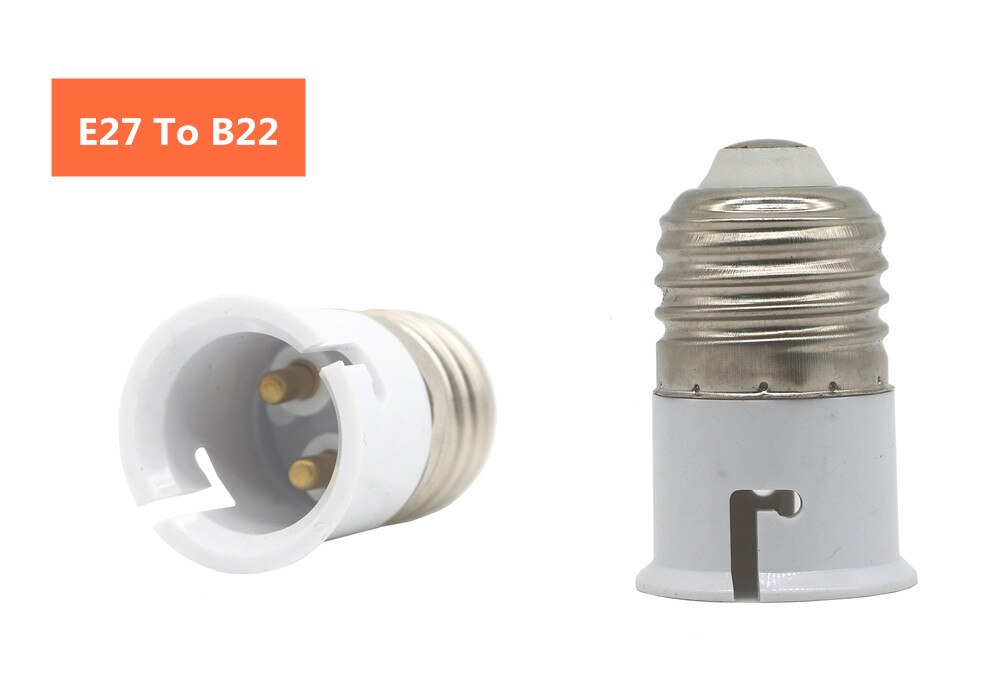 Led Lamp Bulb Base Conversion Holder Converter Socket Adapter E27 to GU10 G9 B22 E14 E12 Fireproof Material For Home &amp;Lighitng: E27 To B22