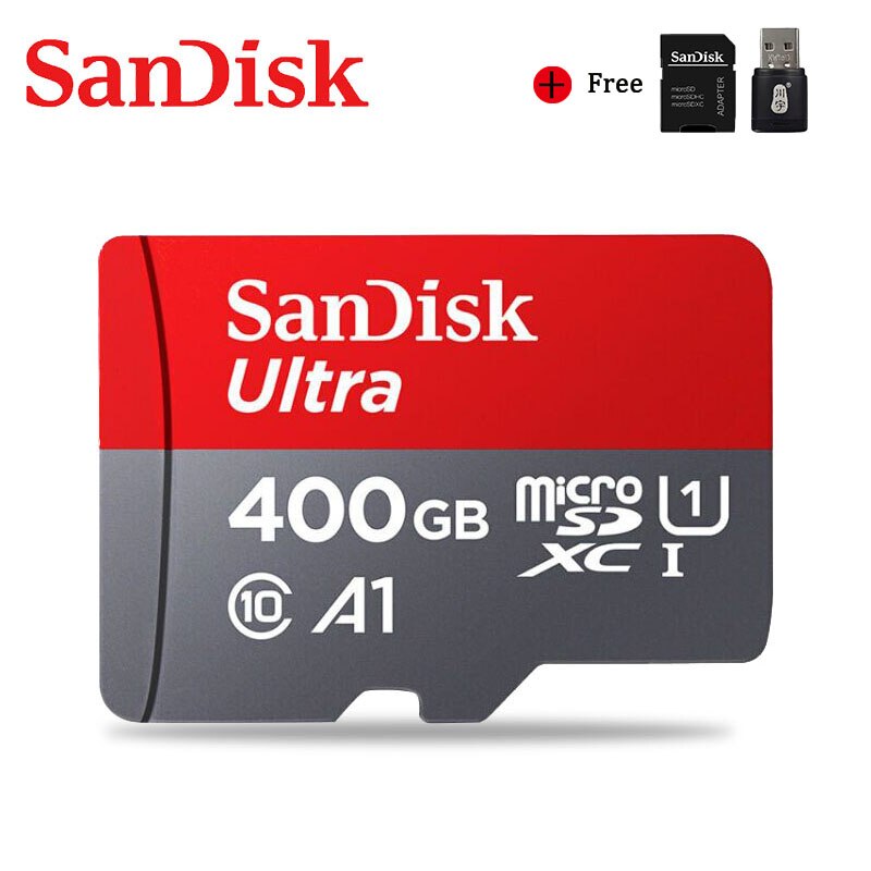 SanDisk Memory Card A1 400GB 256GB 200GB 128GB 64GB Micro sd card Class10 32GB 16GB Memory Microsd TF/SD Flash Card smartphone