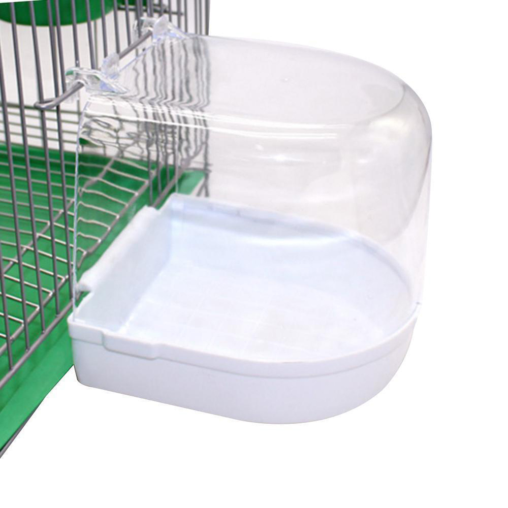 Baignoire pour oiseaux, propre, Cage suspendue, transparente, en plastique: Ehite