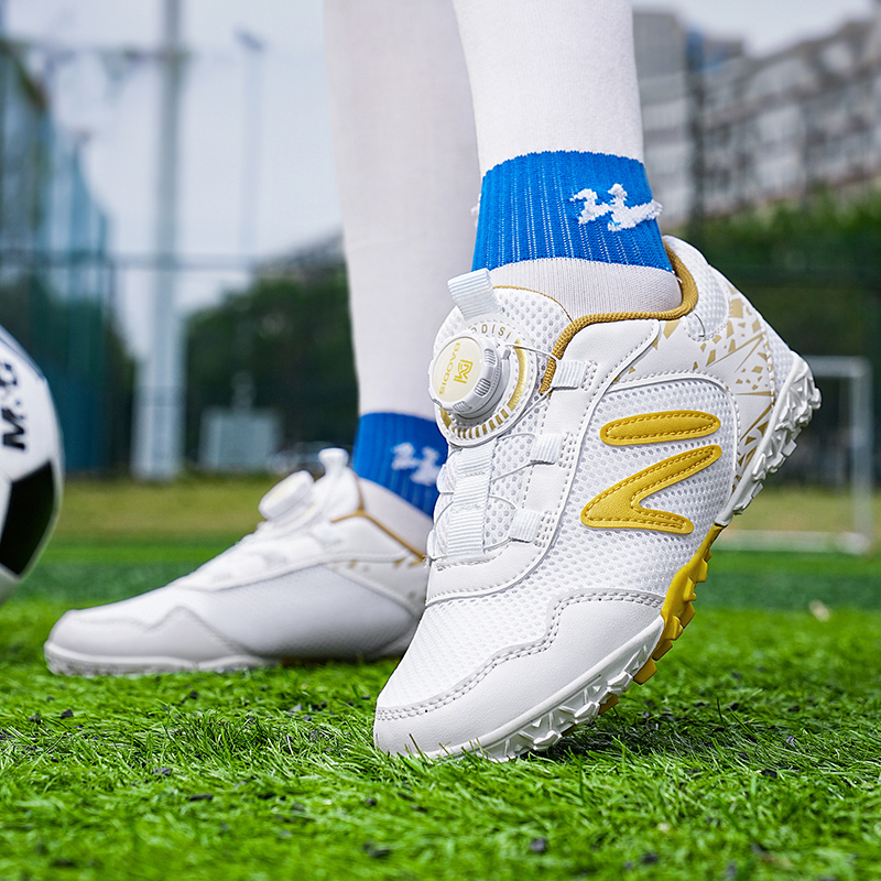 rotierend Schnalle Rasen FußBall Schuhe Jungen Professionelle freundlicher FußBall Schuhe Atmungsaktive FußBall Turnschuhe Art FußBall Stollen