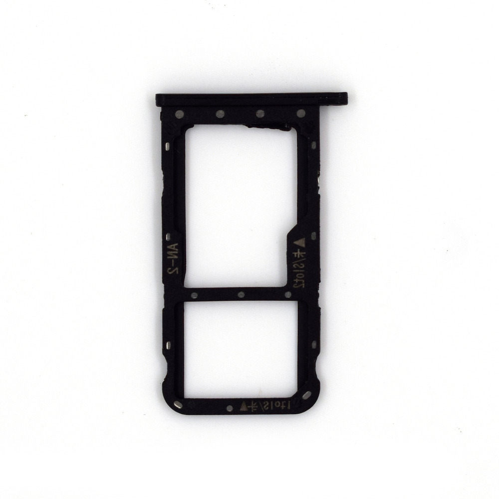 DUAL SIM Micro SD Card Tray Holder Slot Replacement for Huawei P20 lite Nova 3e(Black)