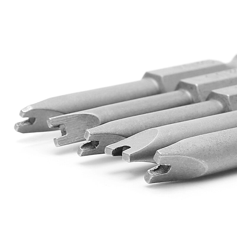 5Pcs 1/4 Inch Shank Hex Magnetic U Shaped Screwdriver Bits 50mm Length Long Spanner Screw Driver U4-U8