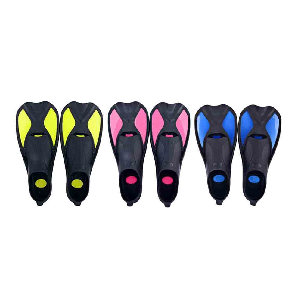 1 par de aletas de silicona para nadar adultos snorkel aletas para el pie aletas de buceo principiante corto Set de entrenamiento de pies Set de aletas de pato