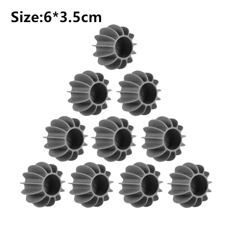 Bola de lavanderia reutilizável de silicone, 10cps, ferramentas de limpeza de cabelo, removedor de pelos de animais de estimação, máquina de lavar, coletor de cabelo de gato, bola de lavanderia