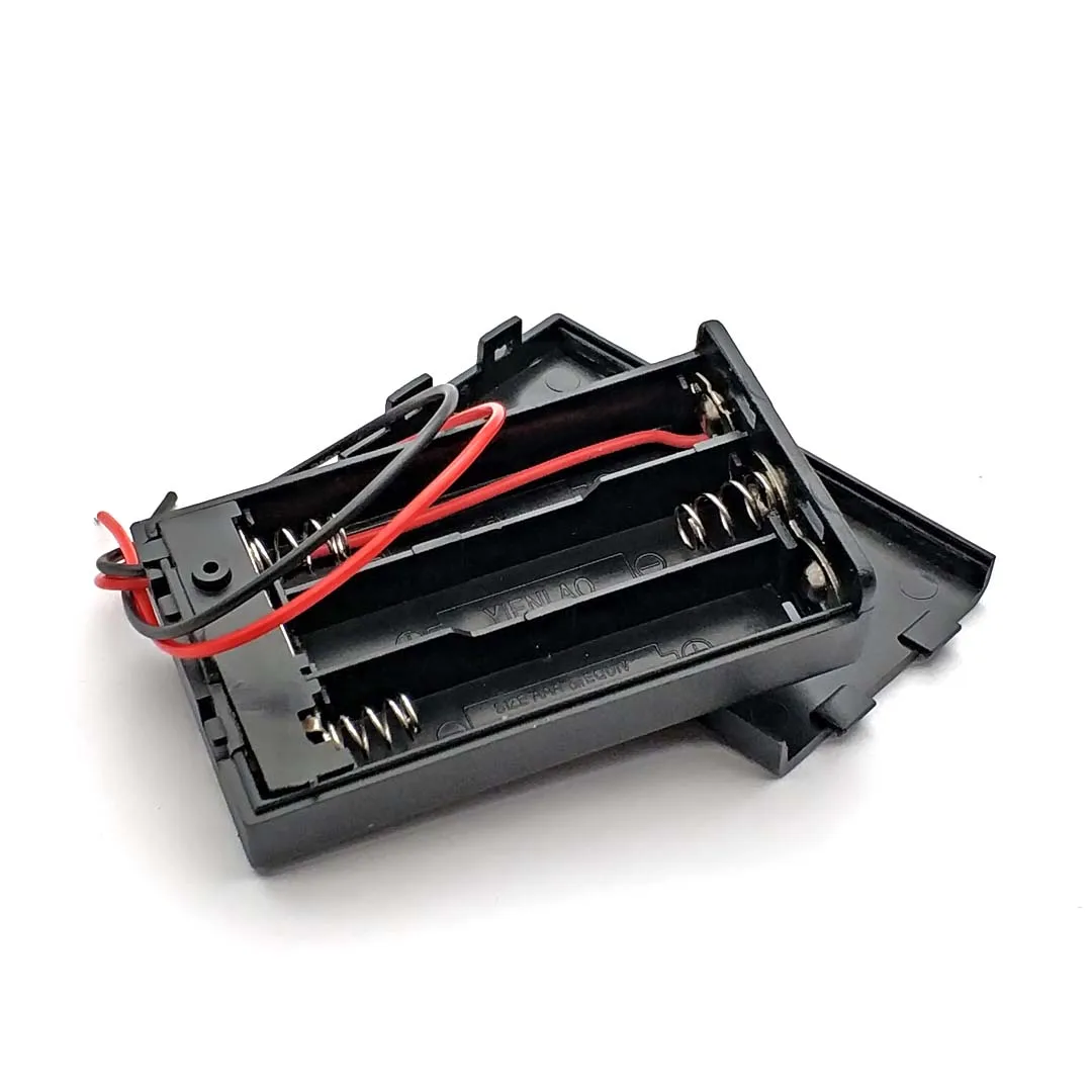 3 * AAA Battery Holder Case Box with Leads with ON/OFF Switch Cover 3 Slot Standard Battery Container