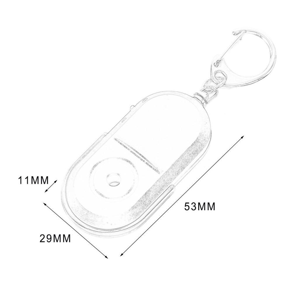 Son de sifflet de porte-clés de localisateur de clé d'alarme Anti-perte portatif avec le Mini capteur Anti-perdu de trouveur de clé de lumière LED