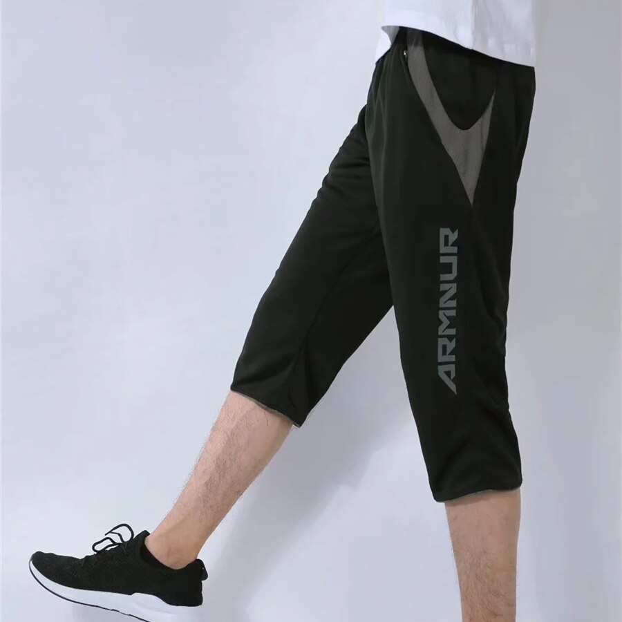 3/4 Men's Football Training Pants Sports Running Jogging Trousers Gym Fitness Soccer Training Pants Slim Football Training Pants