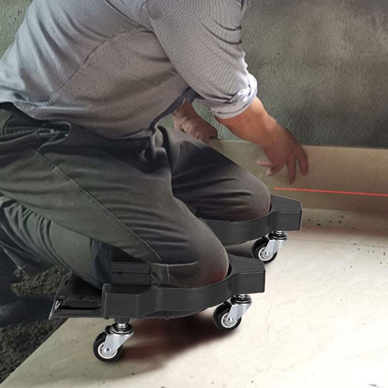 Rolling Knie Pads Verstelbare Riem Knie Bescherming Pads Met Wielen Universele Wiel Knielen Pad Borstel Muur Veiligheid Levert