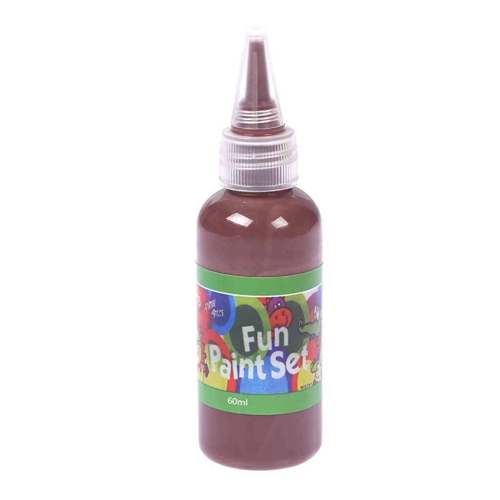 Kind wasbare acrylverfset, nagelkunstverf, verf voor textiel, tekengereedschap voor kinderen, doe-het-zelf 60ml #t5p: Koffie
