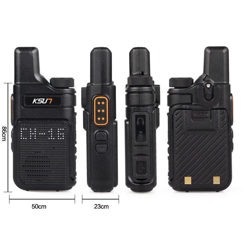 KSUN – Mini talkie-walkie Portable X-M6, Radio bidirectionnelle FRS PMR 446, petites Radios, Station de communication émetteur-récepteur 1 ou 2