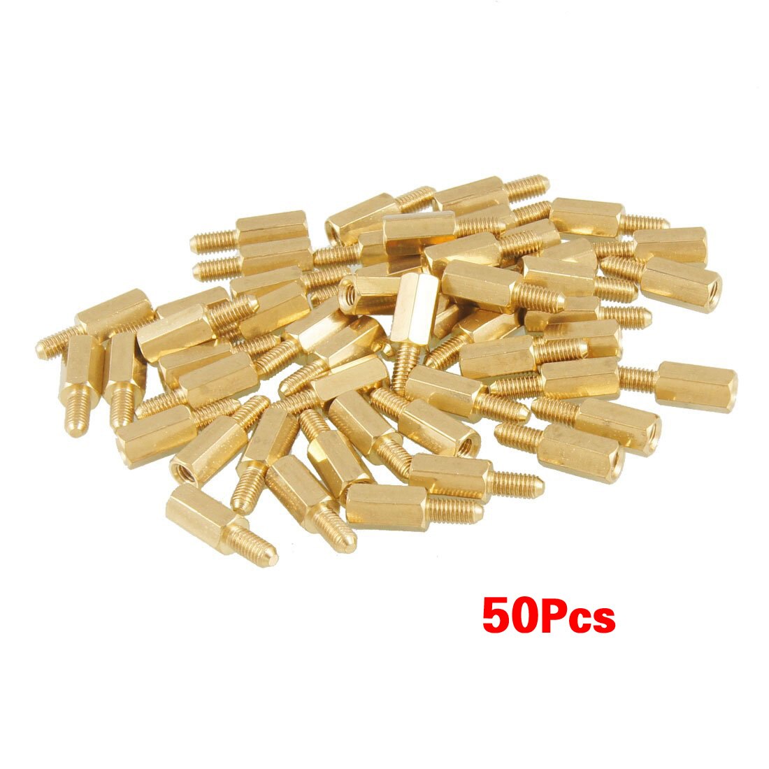 Bofo 50 kpl messinki ruuvi kierre pcb irrallinen välikappale  m3 uros x  m3 naaras 6mm